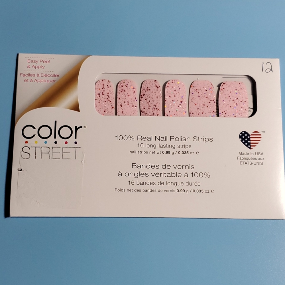 COLOR STREET NAIL POLISH "Pink Warrior" Glitter